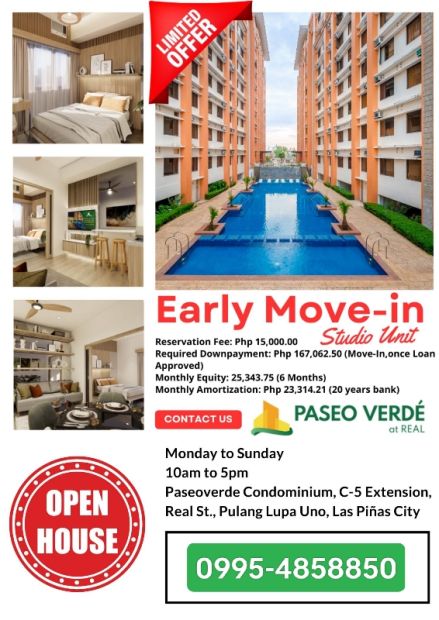 Paseo Verde RFO condo in Las Piñas