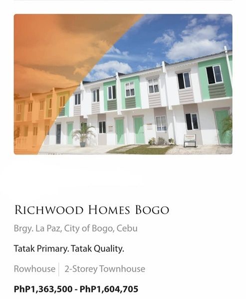 2 Storey Townhouse In Richwood Homes Bogo, Cebu City