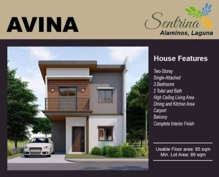 Avina Model - Two Storey, 3 Bedroom House for Sale in Sentrina Alaminos ...