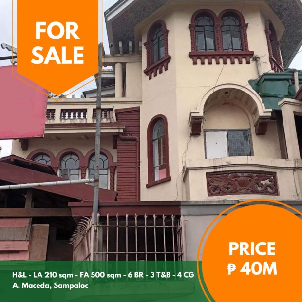 A. Maceda, Sampaloc, Manila house and lot 6 bedroom for sale