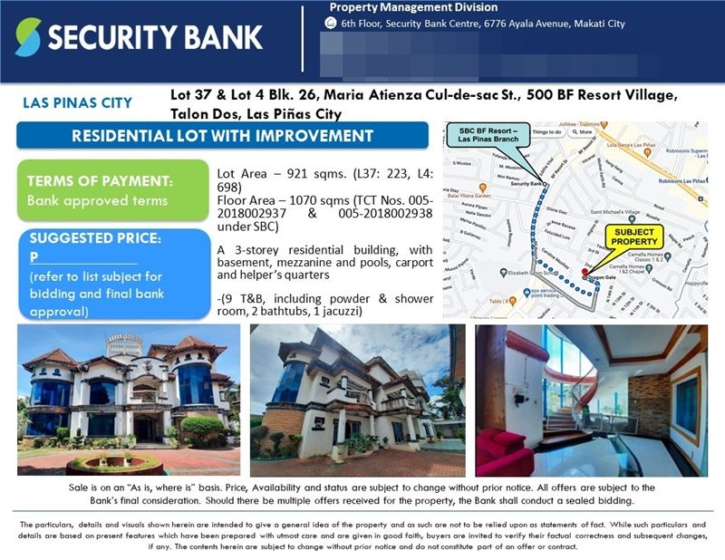 For Sale Foreclosed House & Lot in BF Resort Village Talon Dos, Las