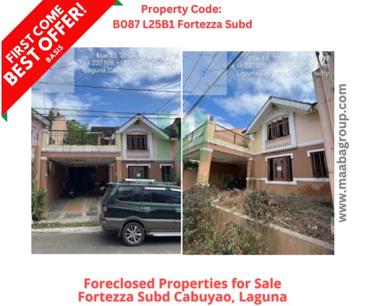 Fortezza Subd 3Br House for Sale in Laguna