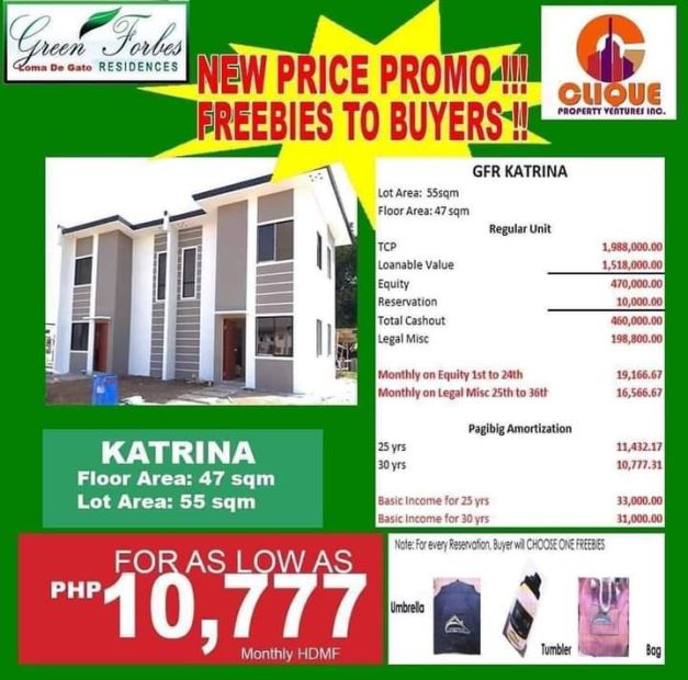 Green Forbes Residences For Sale in Marilao, Bulacan