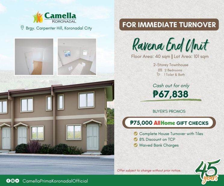 Townhouse 2 Bedrooms Ravena Unit In Carpenter Hill, Koronadal, South ...