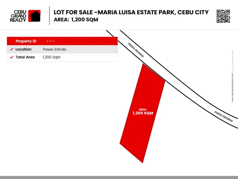 1200 Sqm Overlooking Lot For Sale In Maria Luisa Park