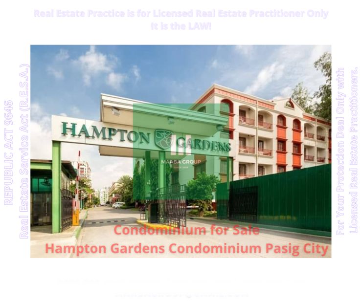 Hampton Gardens Studio Condominium Unit for Sale in Pasig City