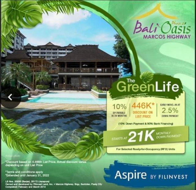 22.06 sqm Condominium Unit For Sale Bali Oasis Special RFO Promo in Pasig