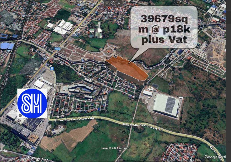 3.96 hectares binan laguna located near UNILAB, SM BINAN and METRODRUG