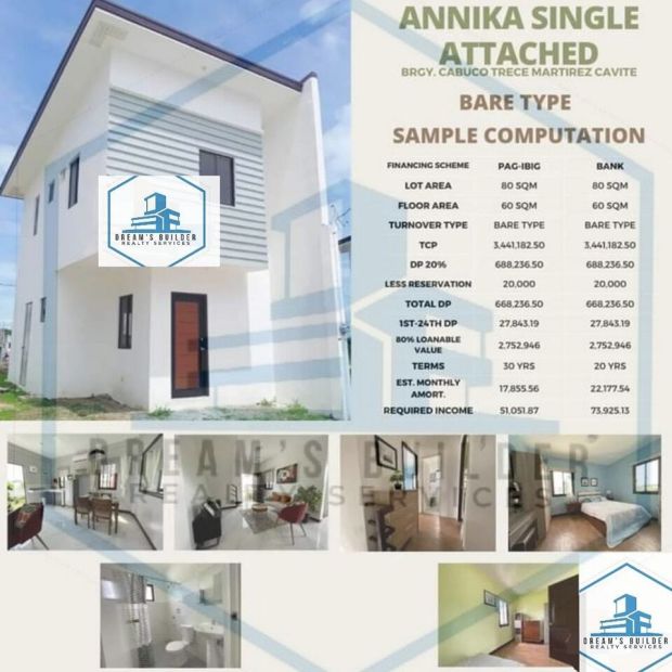 2 Bedroom House and Lot for Sale in Brookstone Park Trece Martires