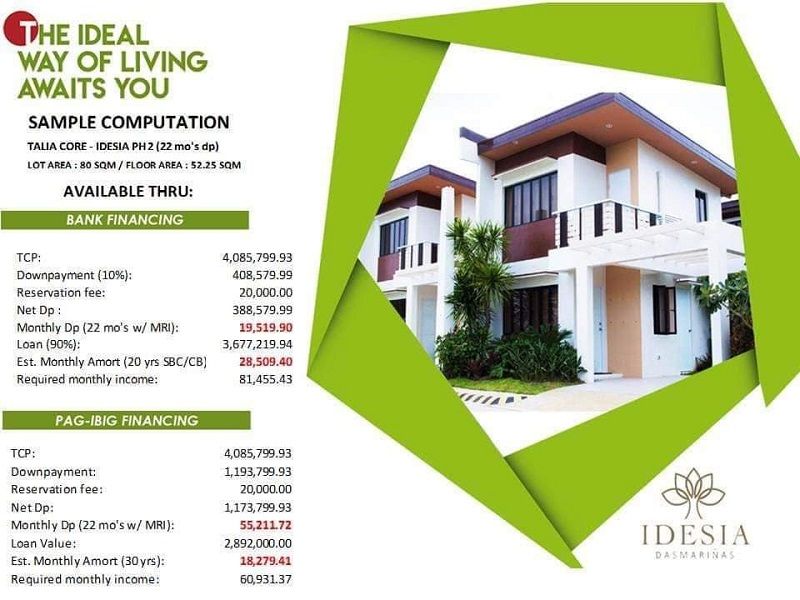 Single Attached House with 2 Bedrooms for Sale at Idesia in Dasmariñas ...