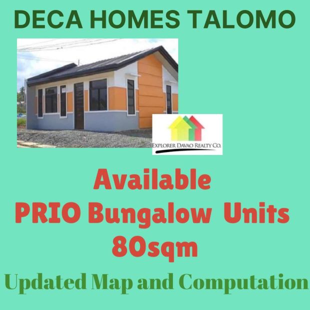 2-BR And 1-Bathroom Bungalow House For Sale At Deca Homes Talomo, Davao