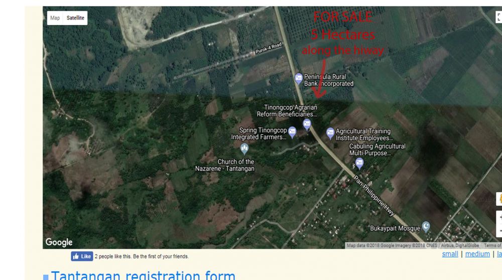 Tantangan South Cotabato Map Tantangan South Cotabato 5 Hectares Raw Land Highway