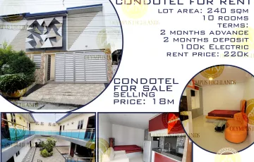Condotel For Rent in Cutcut, Angeles, Pampanga