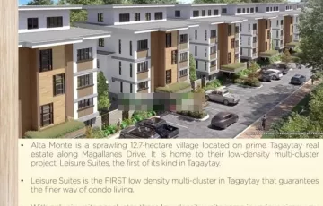 1 bedroom For Sale in Kaybagal East, Tagaytay, Cavite