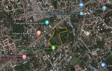 Lipata Minglanilla Cebu Map For Sale 2.2 Hec Lot Situated Along Highway In Minglanilla, Cebu
