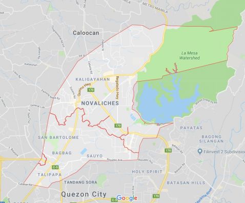 Novaliches Quezon City Map Room With Aircon For Rent At Novaliches, Quezon City