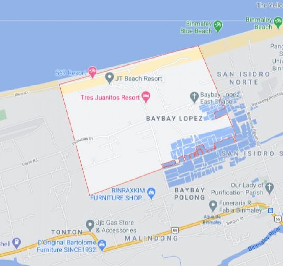 Prime Beach land Property for Sale, Baybay Lopez, Binmaley,Pangasinan