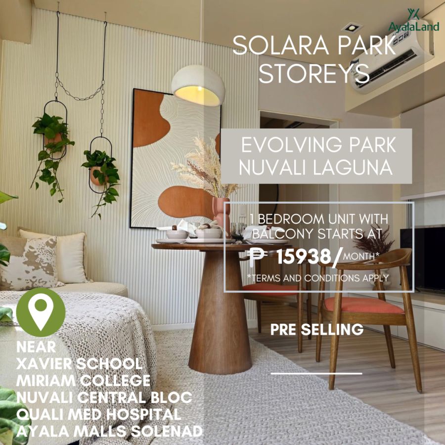 For Sale 1 Bedroom Mid Rise Condo Unit Solara Park Storeys Nuvali, Calamba