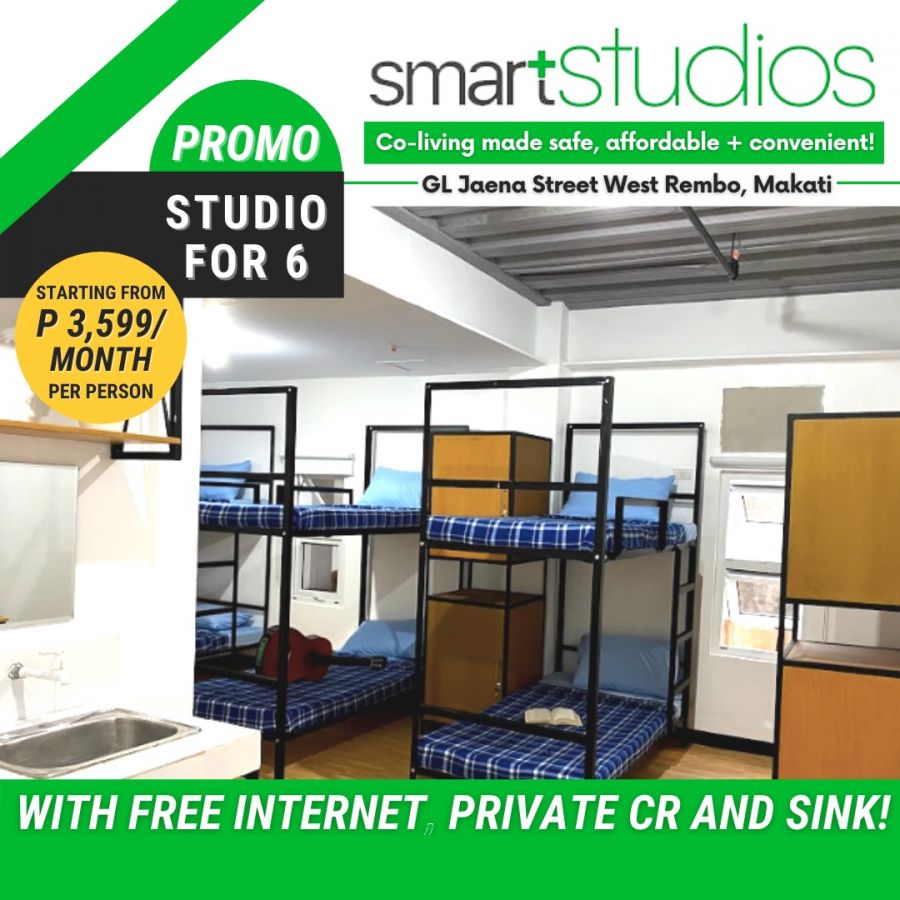 For Rent 1 Room with CR and Sink Apartment with Parking in West Rembo, Makati