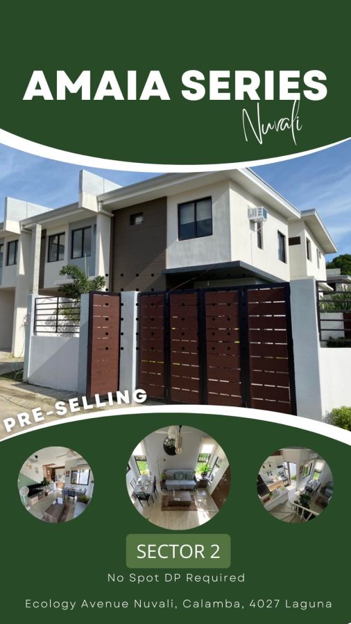 2 Storey Townhouse End Unit for Sale at Amaia Series Nuvali, Santa Rosa, Laguna