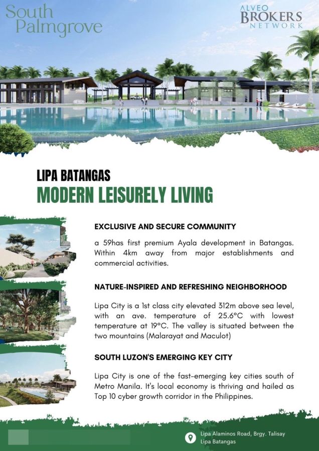 200 sqm Lot For Sale Located at South Palmgrove in Lipa City, Batangas