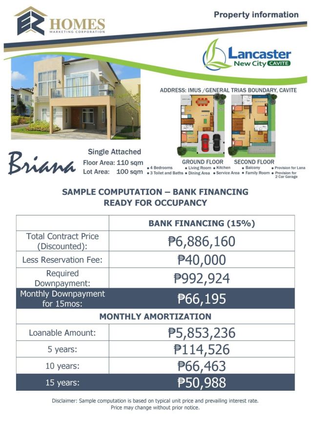 For Sale: Briana 2-Storey Single-Detached General Trias Cavite