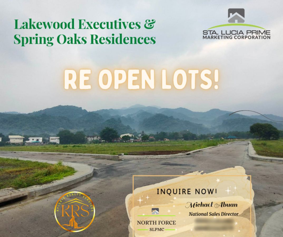 Re Open Lots @ Lakewood Executive & Spring Oaks Residences
